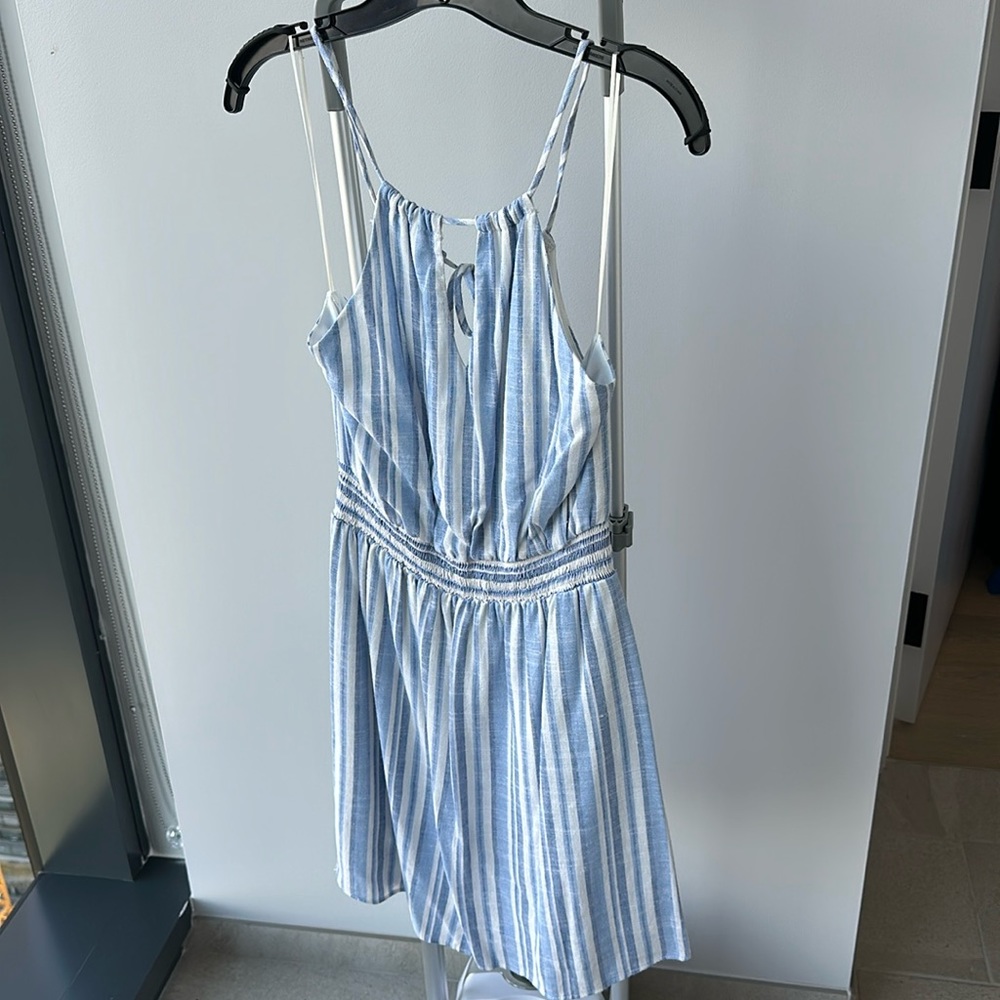 In excellent condition, blue and white summer dress